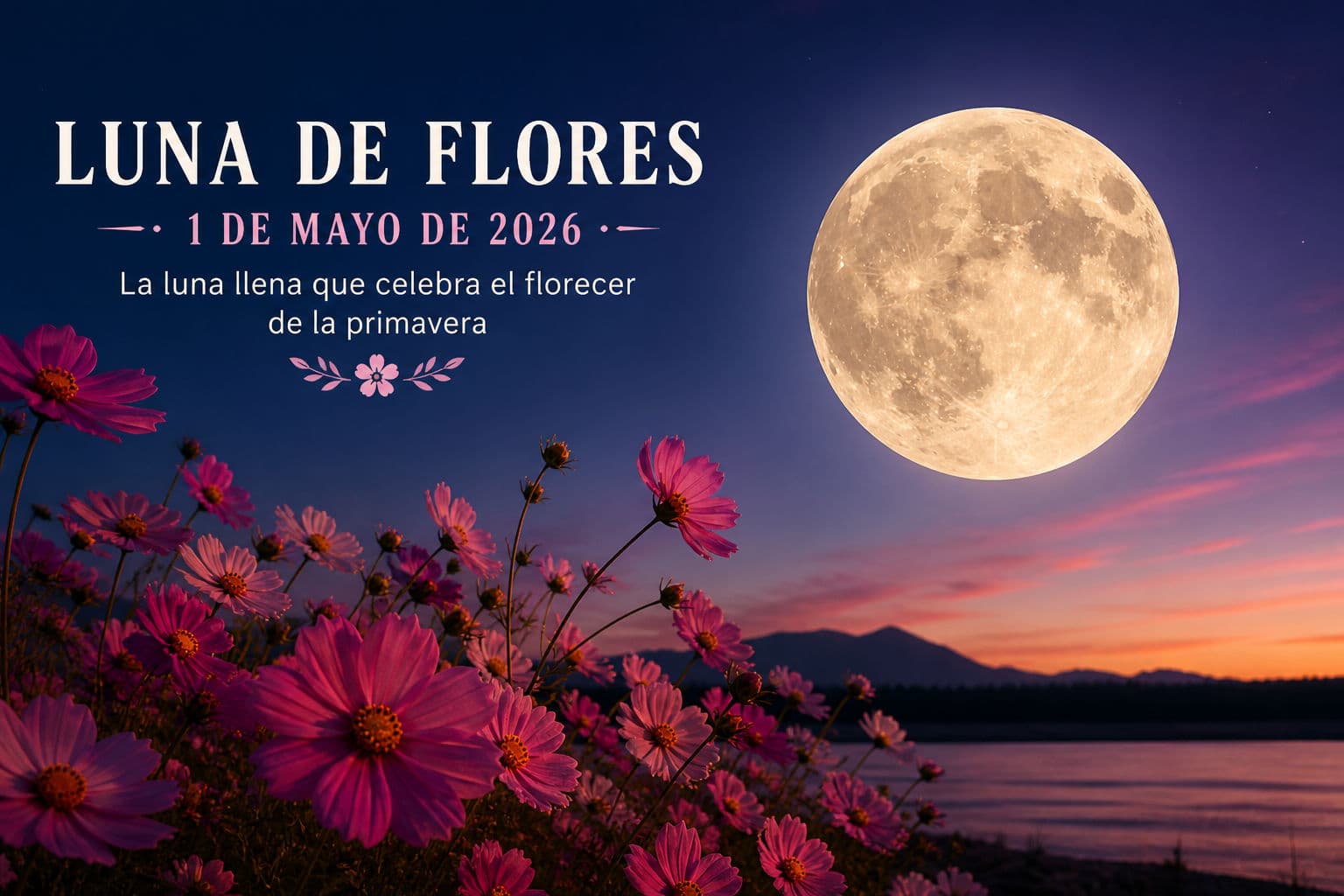 Luna de Flores 2026: cuándo ver la espectacular luna llena de mayo y qué significa